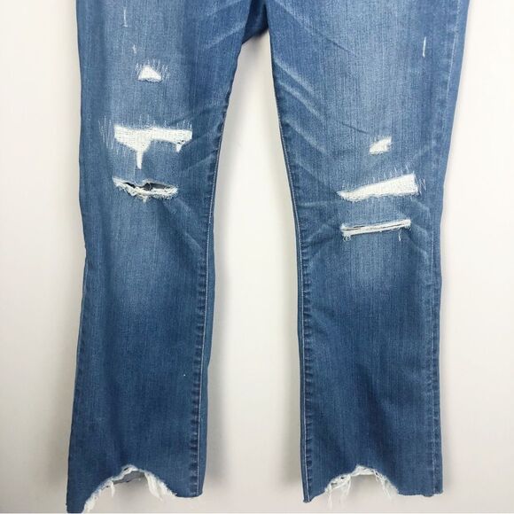 MADEWELL | Cali Demi Boot Jeans Distressed Raw Hem Button Fly Women’s Size 27 - Picture 5 of 13